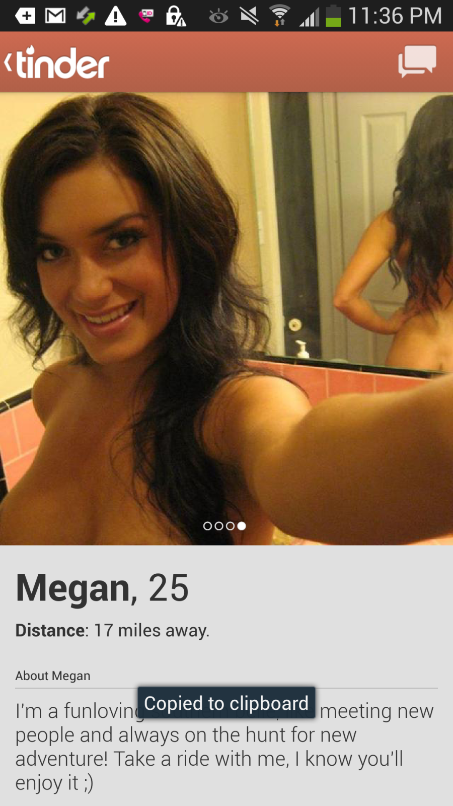 Erotic photos in Tinder