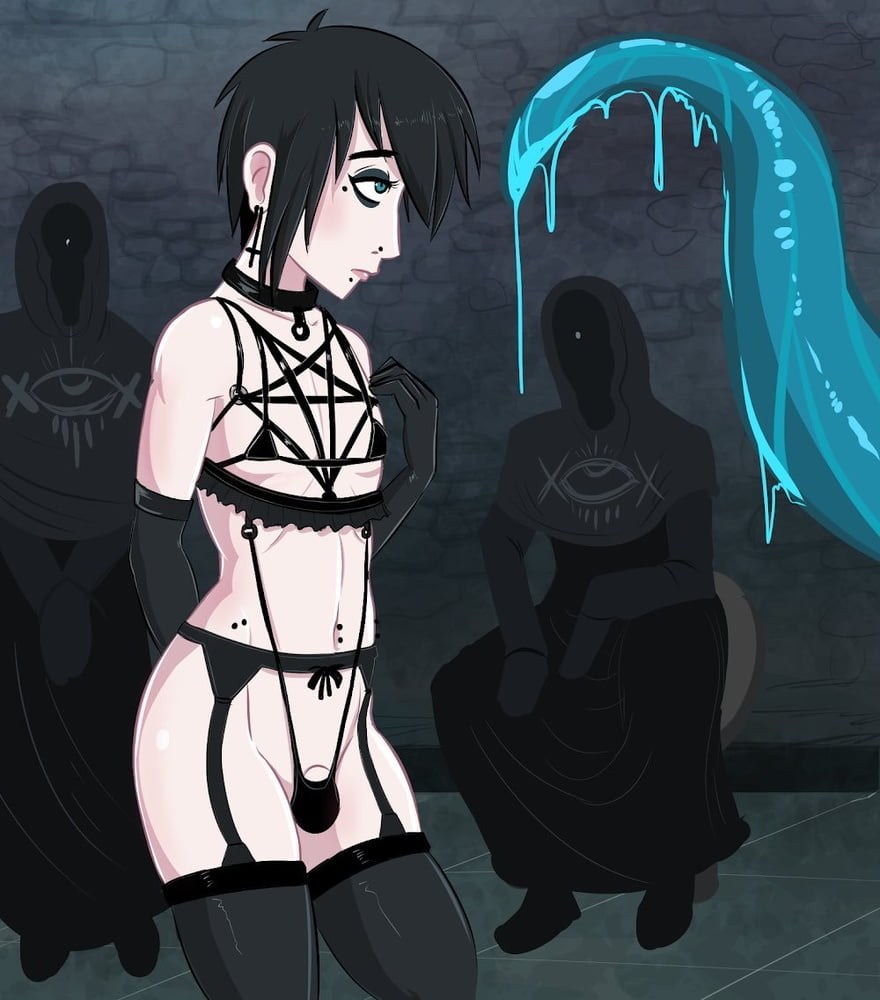 Hentai gang a huge cock