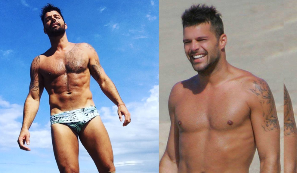 Naked Ricky Martin without panties
