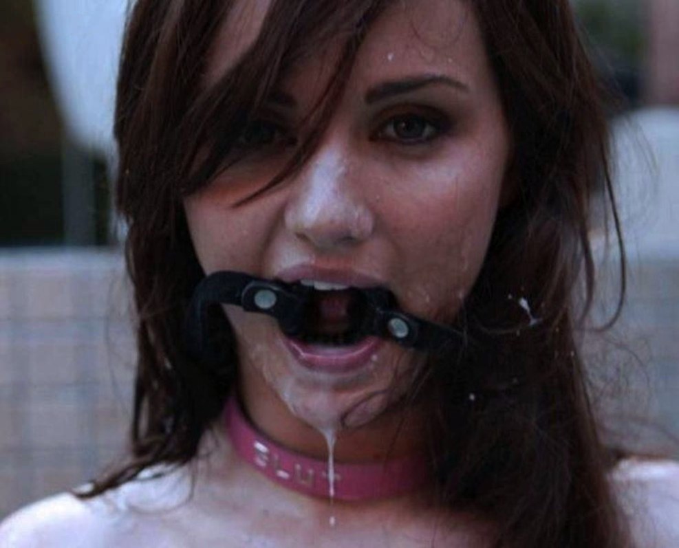 Gags with a gag cum on the face