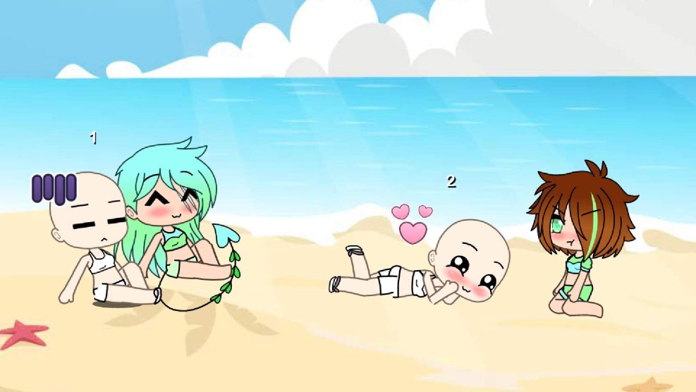 Gacha Life Girls on the beach
