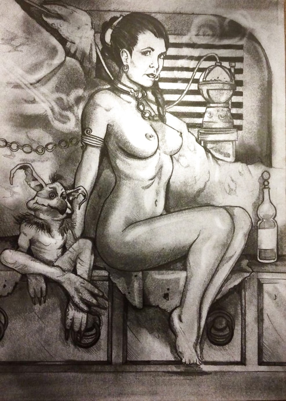 Princess Leia and Jabba Hatt Bdsm