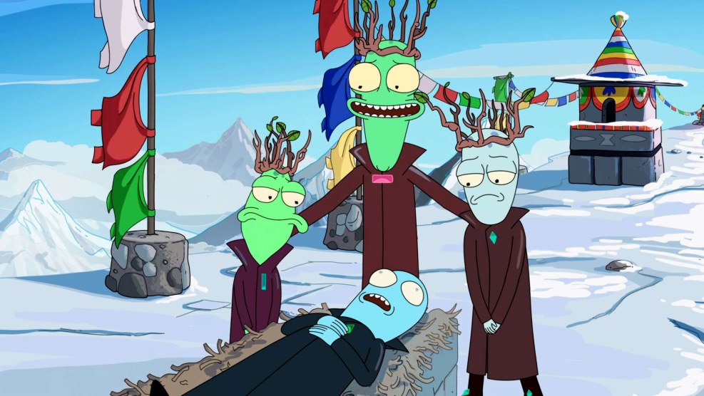 The back of the land Rick and Morty