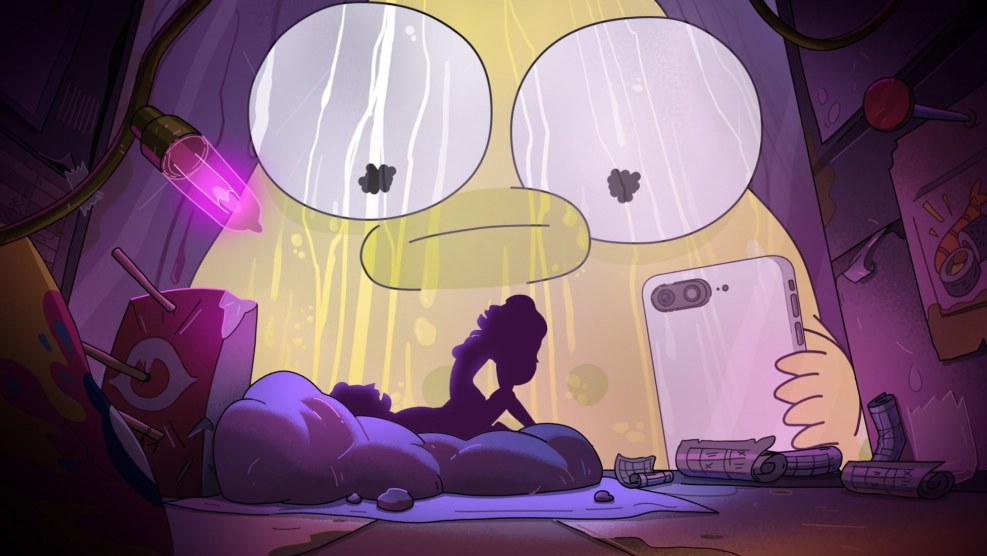 The back of the earth cartoon