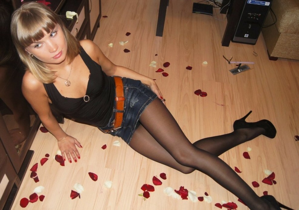 Girls in stockings from social networks