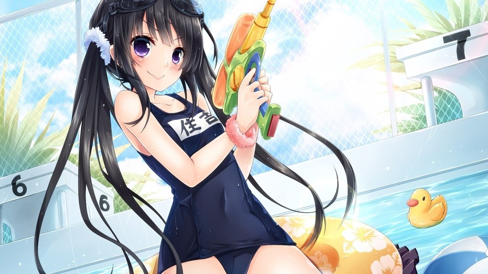 Anime girls in swimsuits