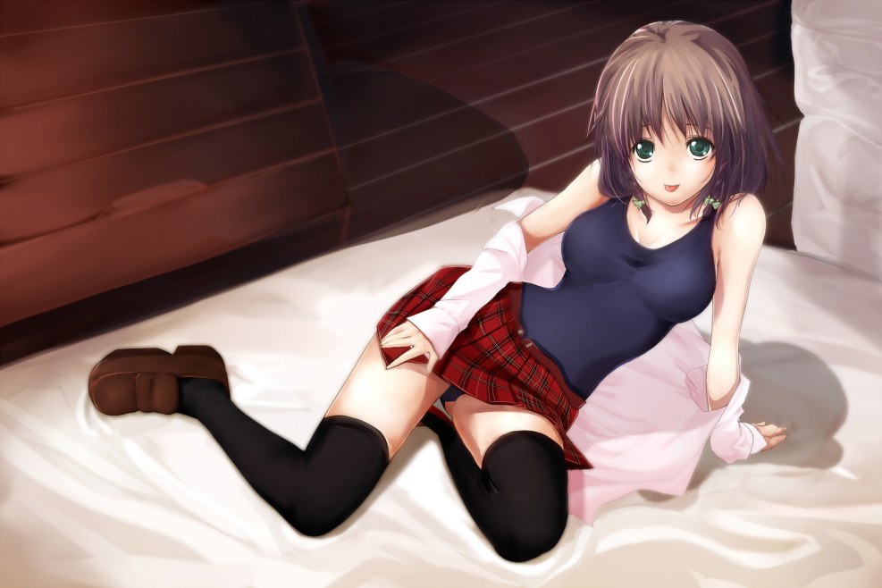 Anime girls in stockings