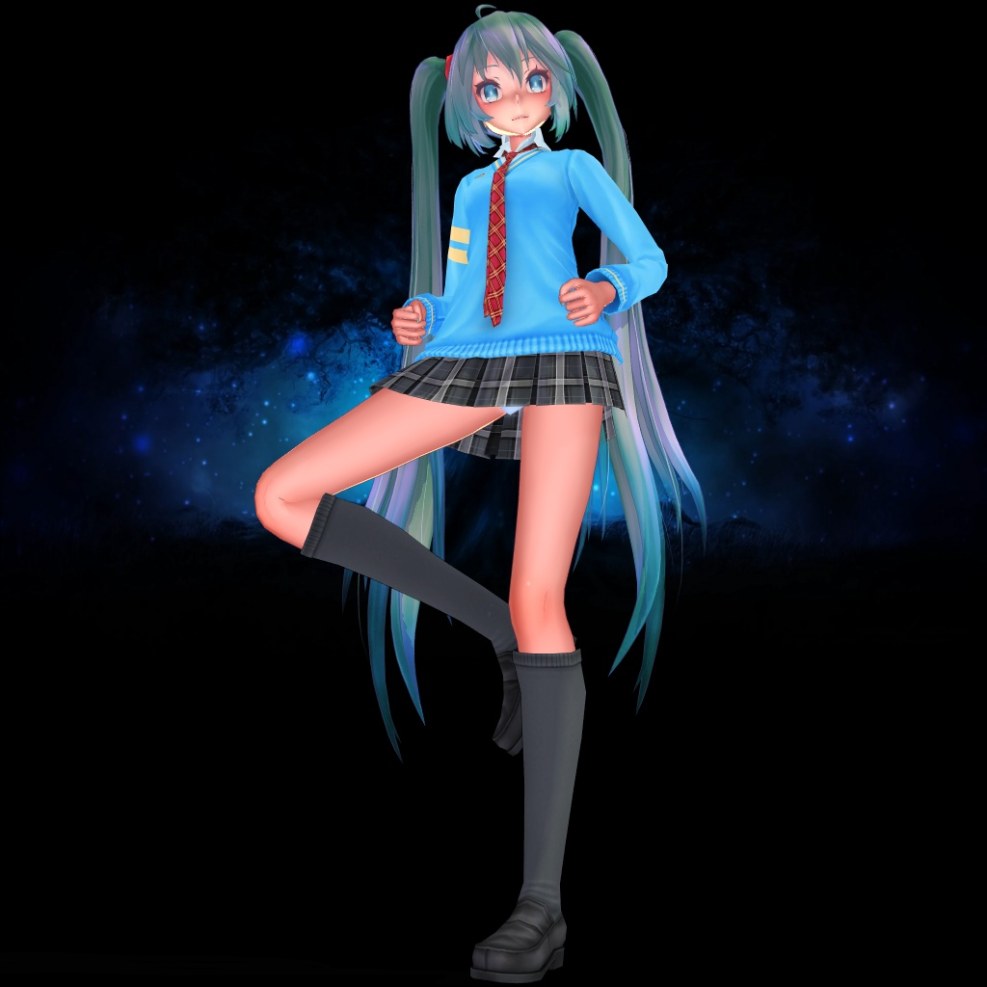 MMD model girl swimsuit