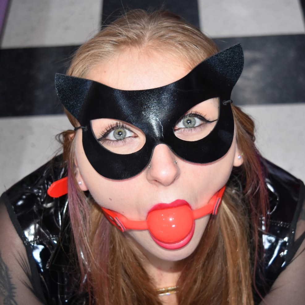 Gag latex mask BDSM