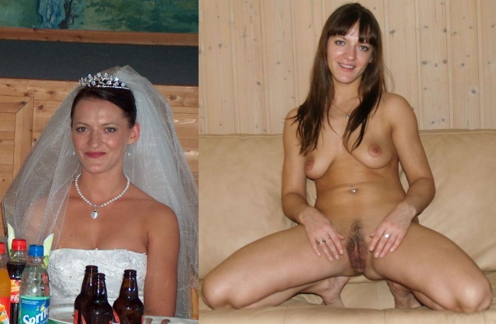 Naked wife after the wedding