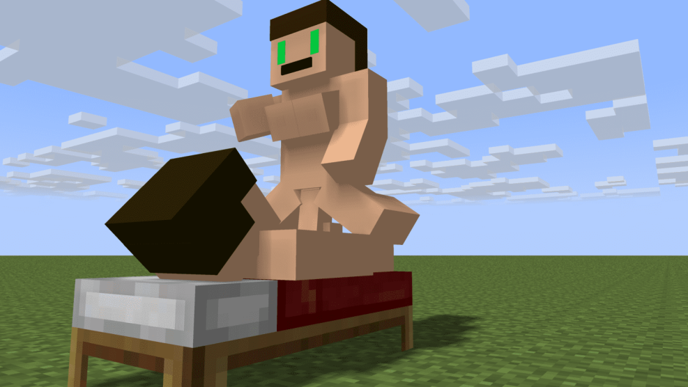 Naked women in minecraft