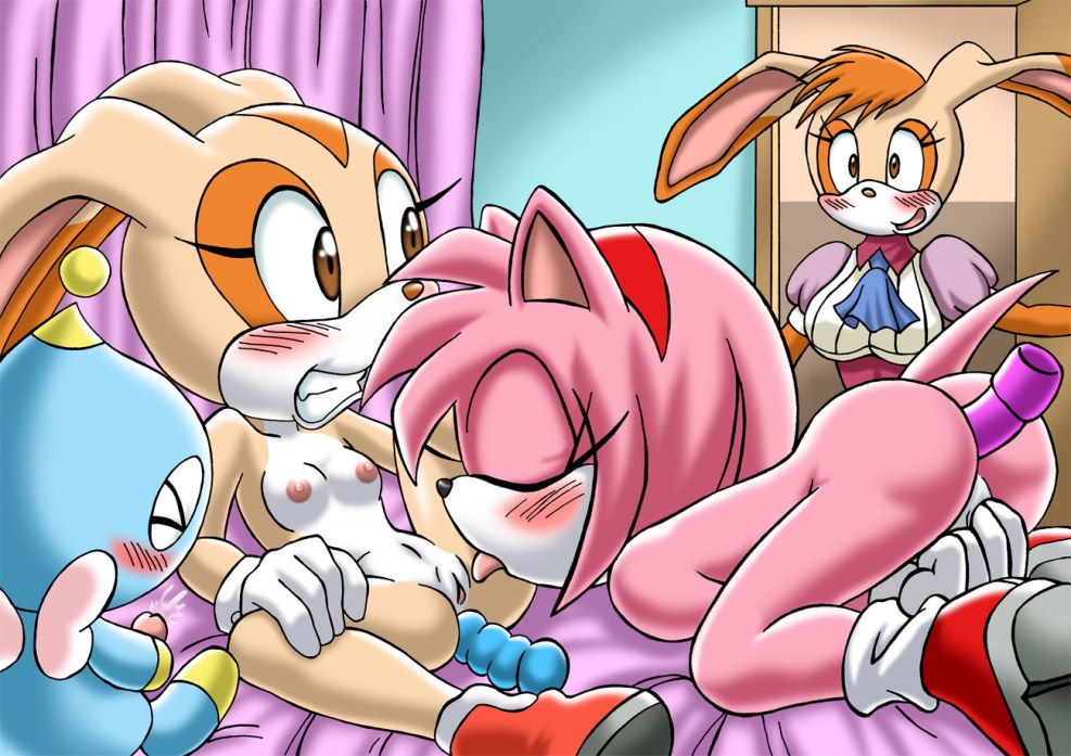 Mina mongoose and Amy Rose Hentai