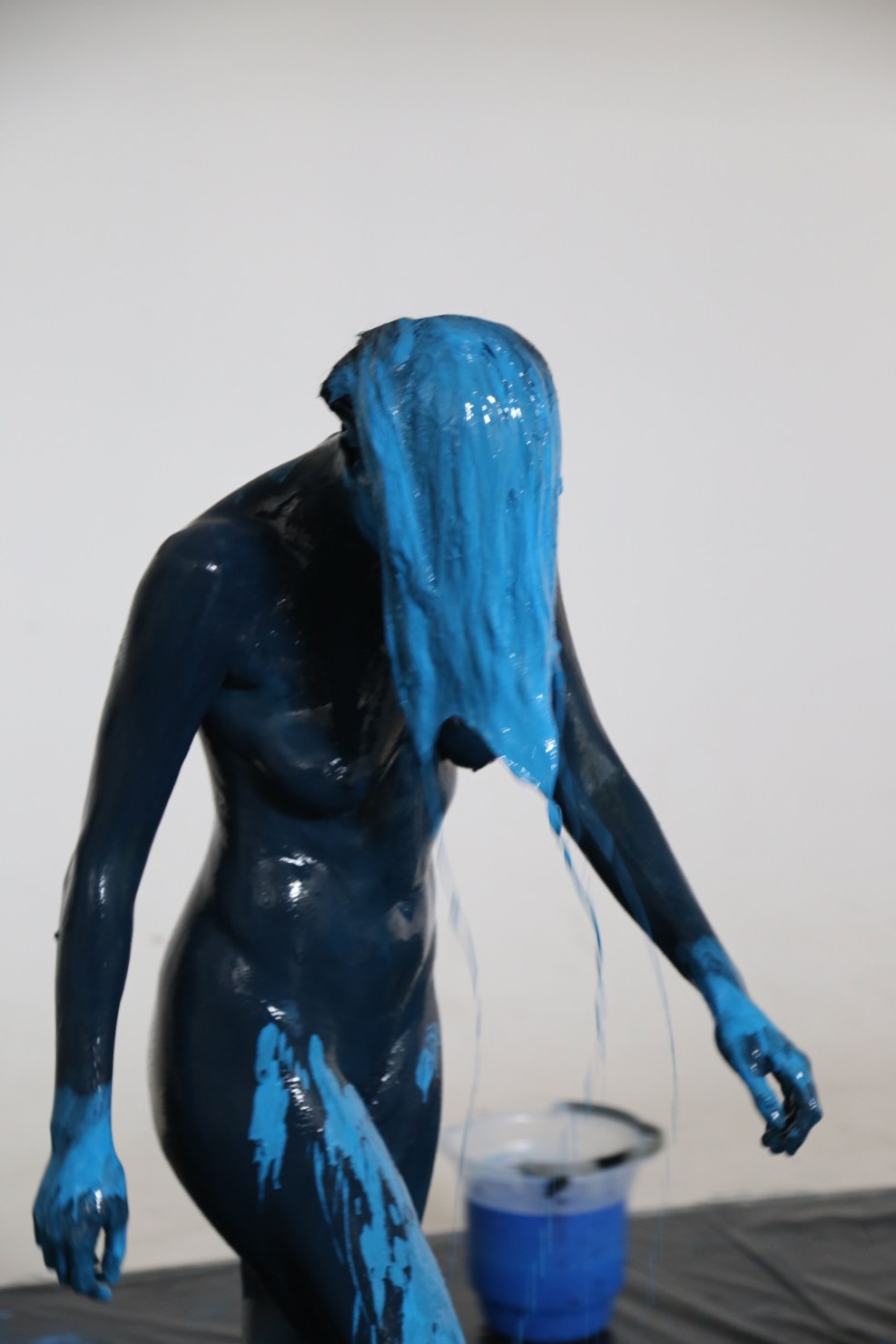 The girl is all in artificial end