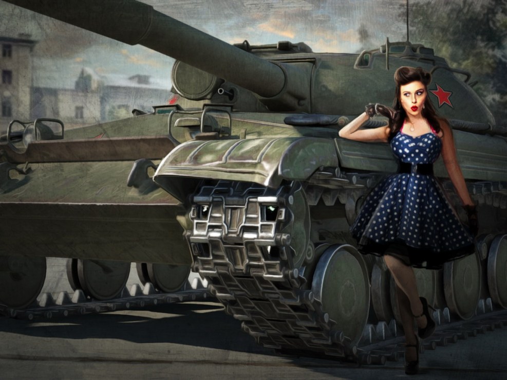 Girl on the tank