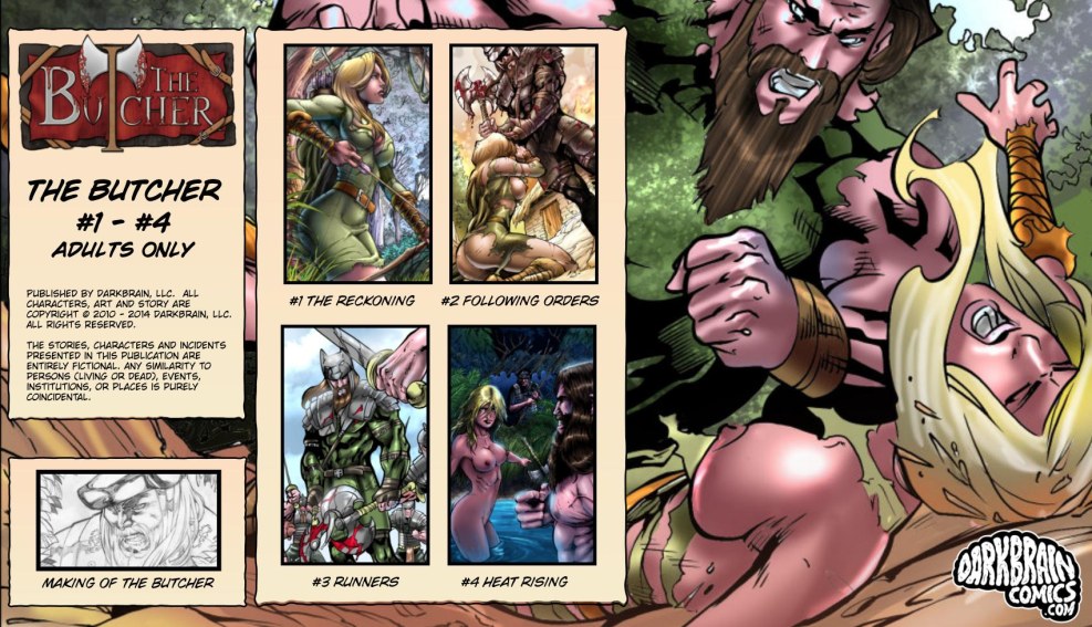 The Butcher Issue 1-4 Darkbrain Comics Nude
