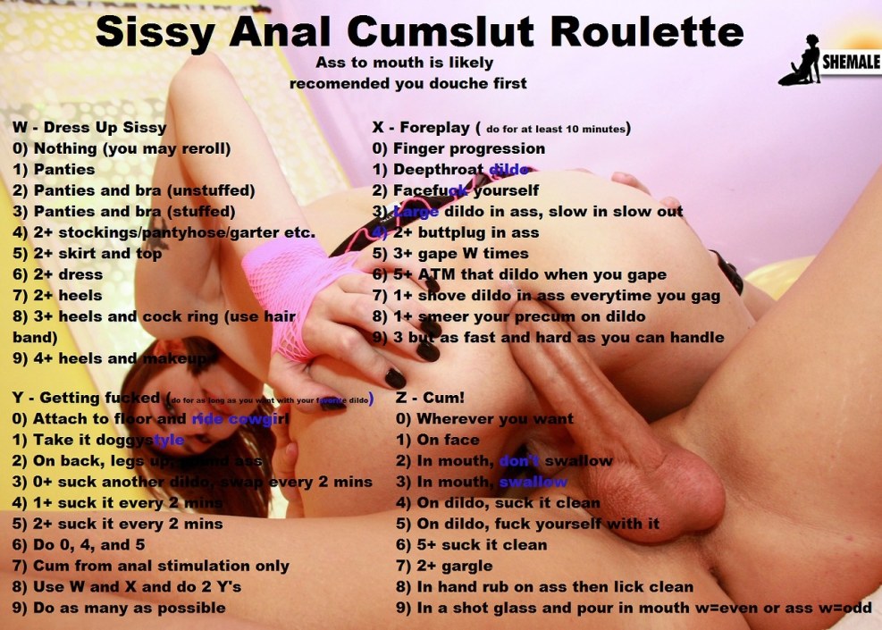 Erotic tasks for Sissy