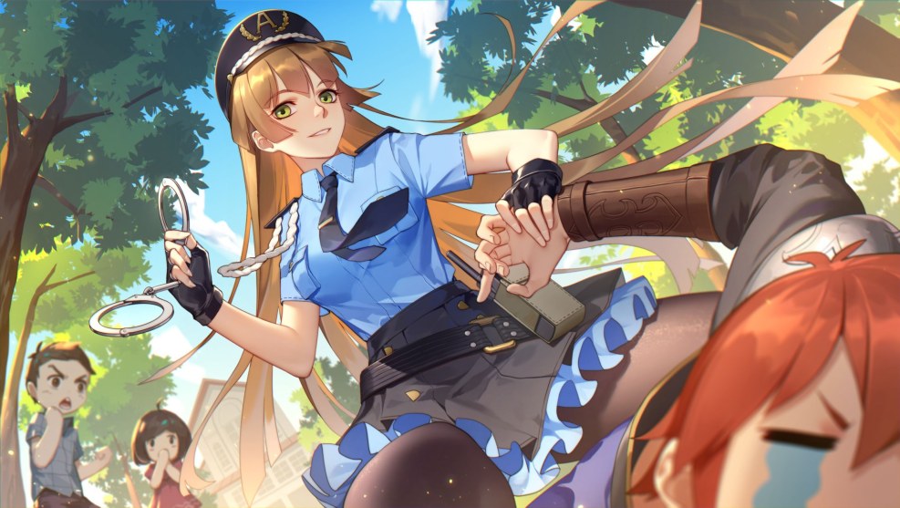 Anime girls are police officers