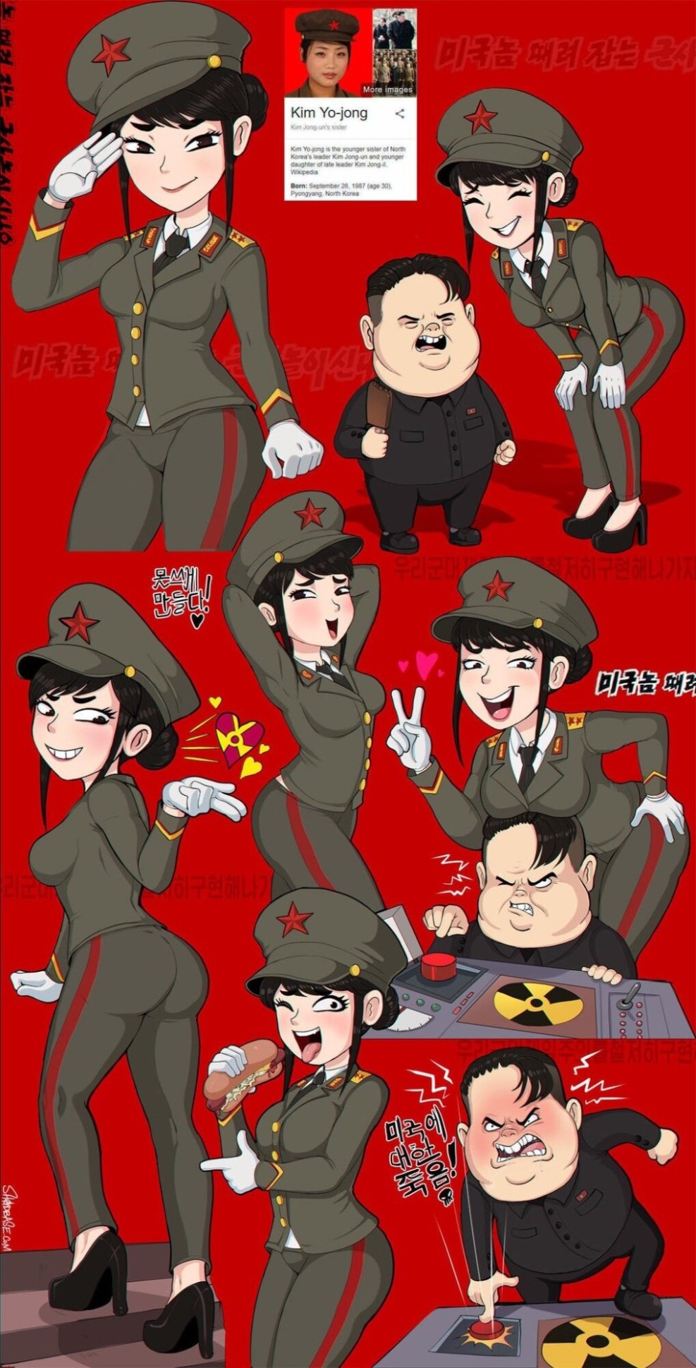 Kim Jong -un and Kim Yo Zhon Art
