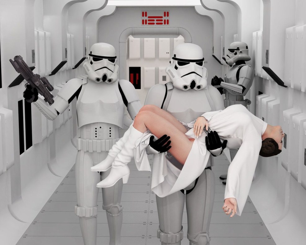 Princess Leia and Jabba Hatt Hentai