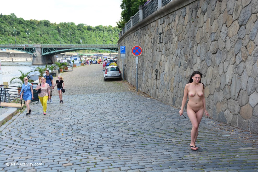 Naked Nicol Vanilla in the Park Nip Activity