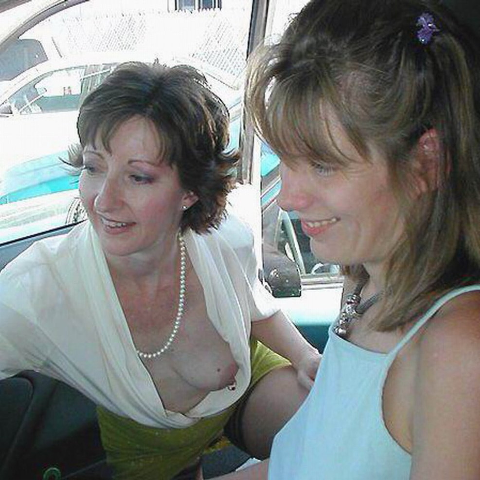 Mature lit up amateur boobs