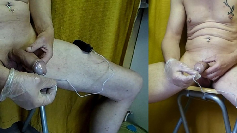 Pissing granny catheter