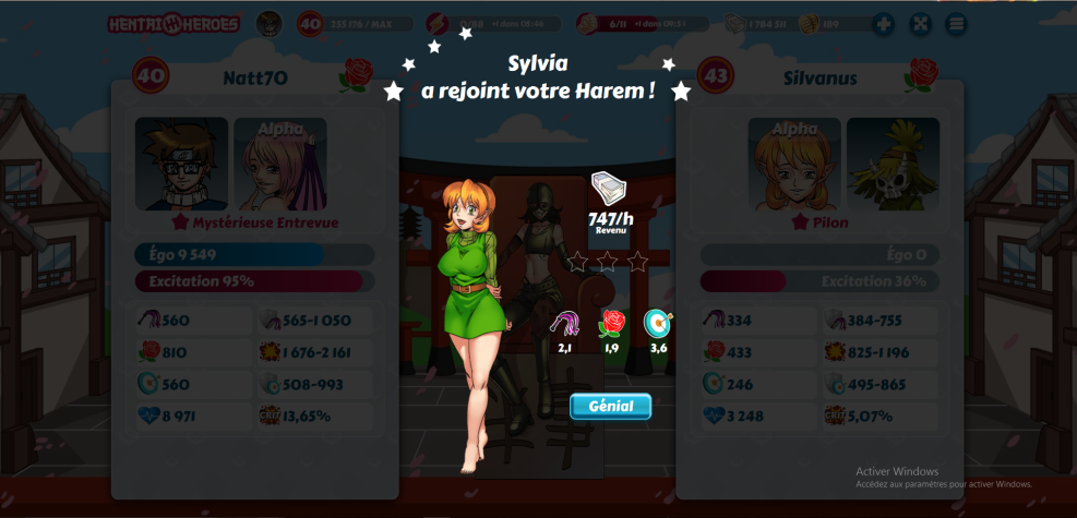 Giantess climbing the hero of the shield