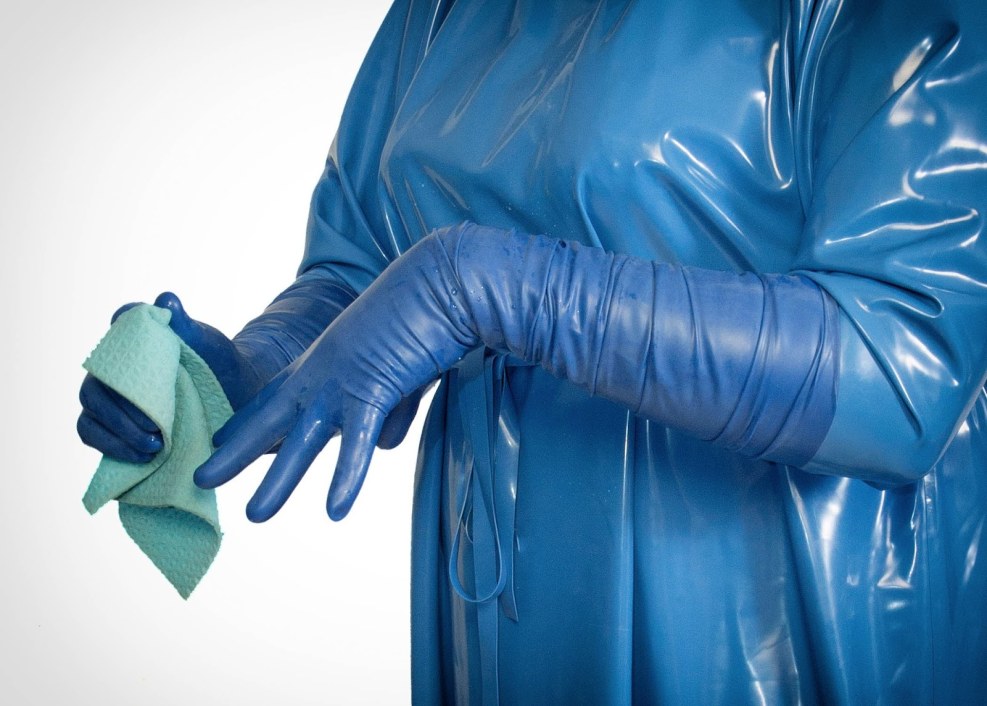 Ekaterina Klimova In Leather Gloves