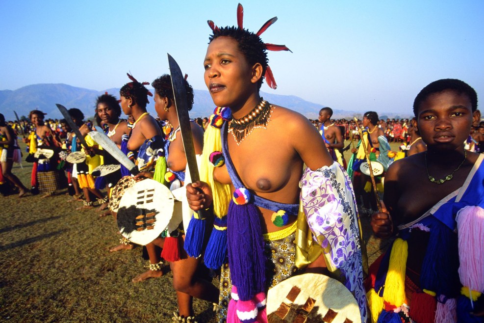 Swaziland girl without panties