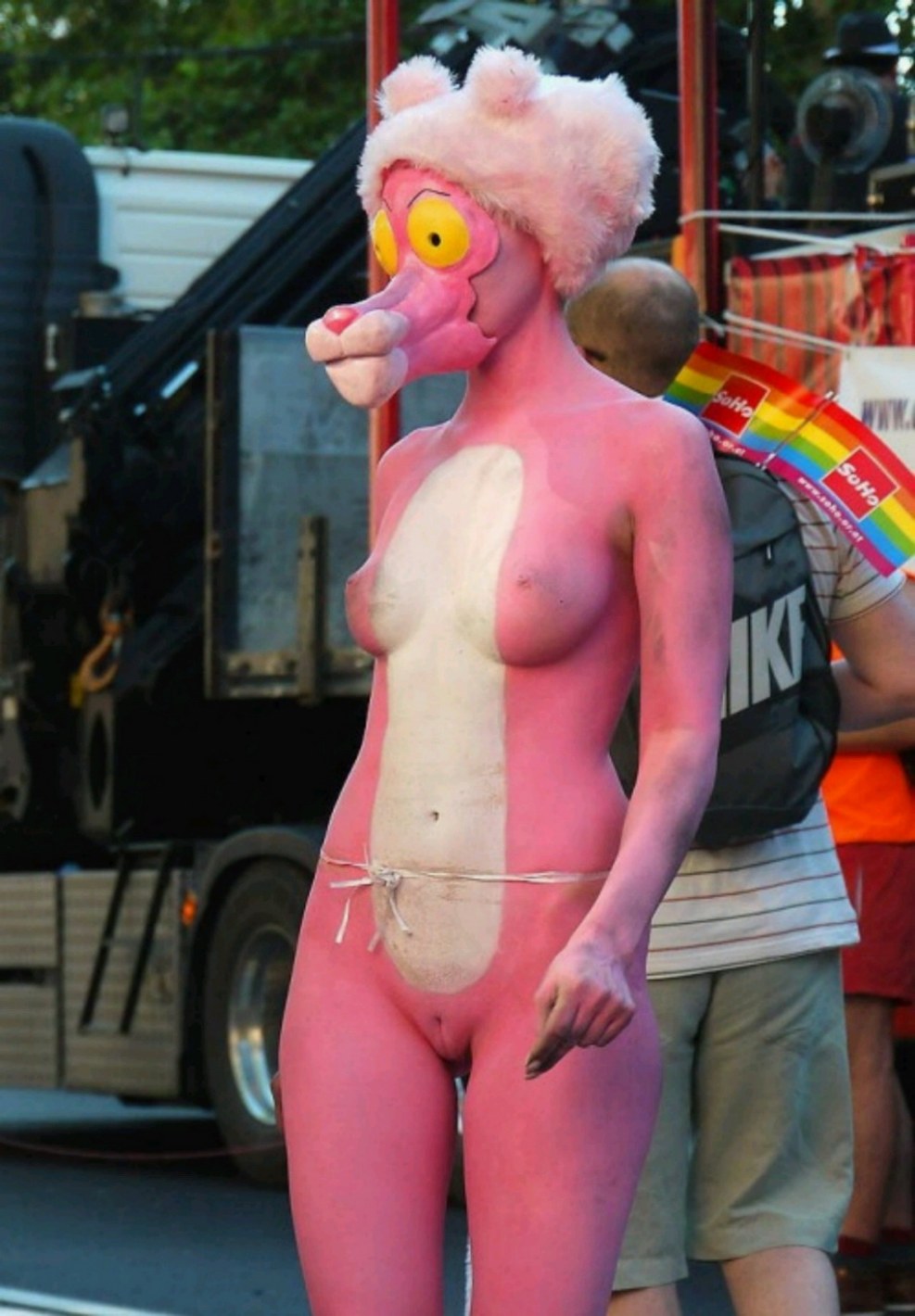 The woman masturbated a dick