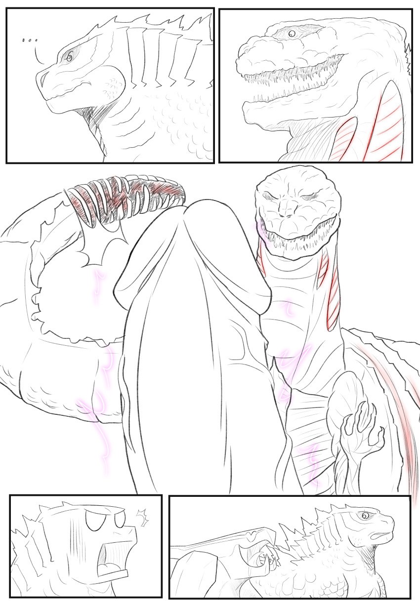 Hentai with Godzilla comic