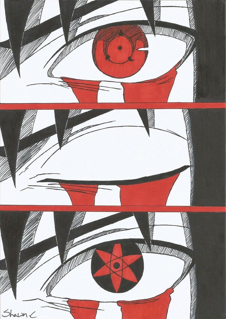 Naruto eyes Sharingan Sasuke