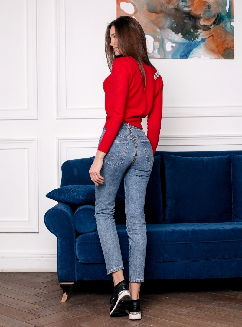 Jeans with a fur up effect