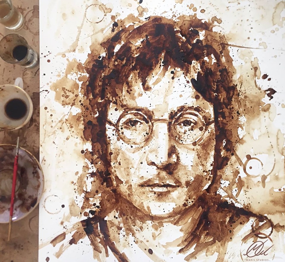 Portrait on coffee