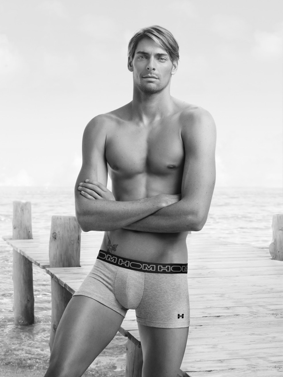 Camille Lacur in the pool