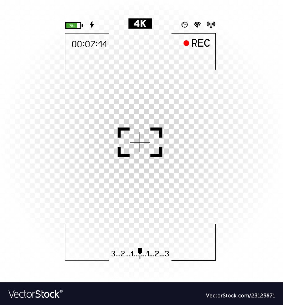 The viewfinder of the camera chromakey