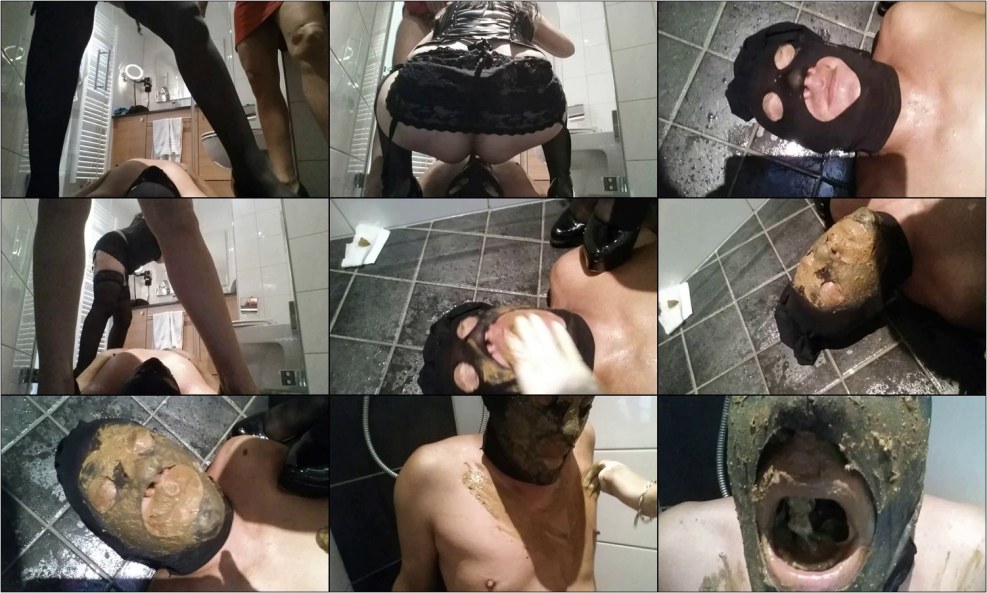 Forced to lick after the toilet