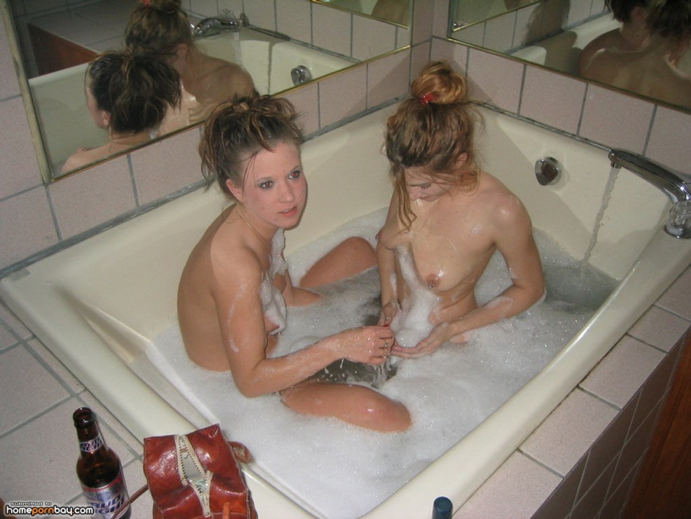 Girlfriends in the bathroom private nude