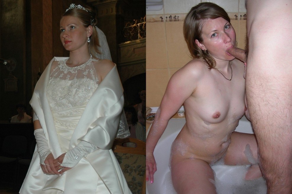 Naked bride in stockings private