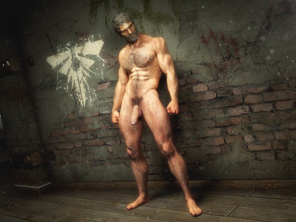 Naked Joel from The Last of Us