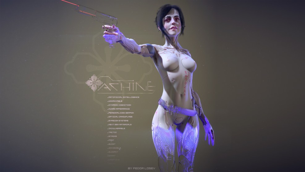 Hentai in the style of cyberpunk