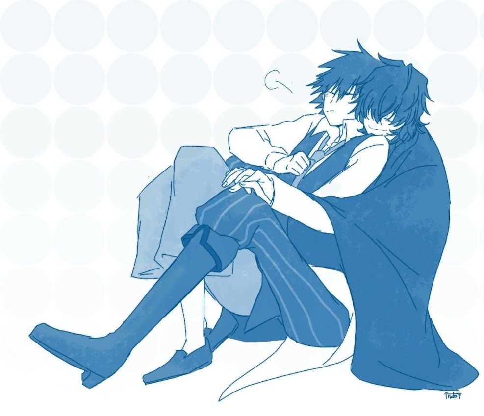 Orchid on a blue background