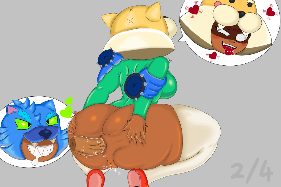 Bravl Stars Hentai Leon and Nita