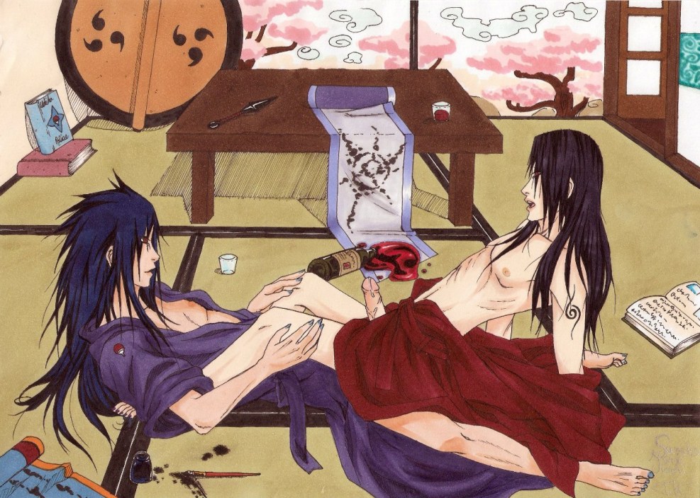 Naked Sasuke and Itachi and Madara