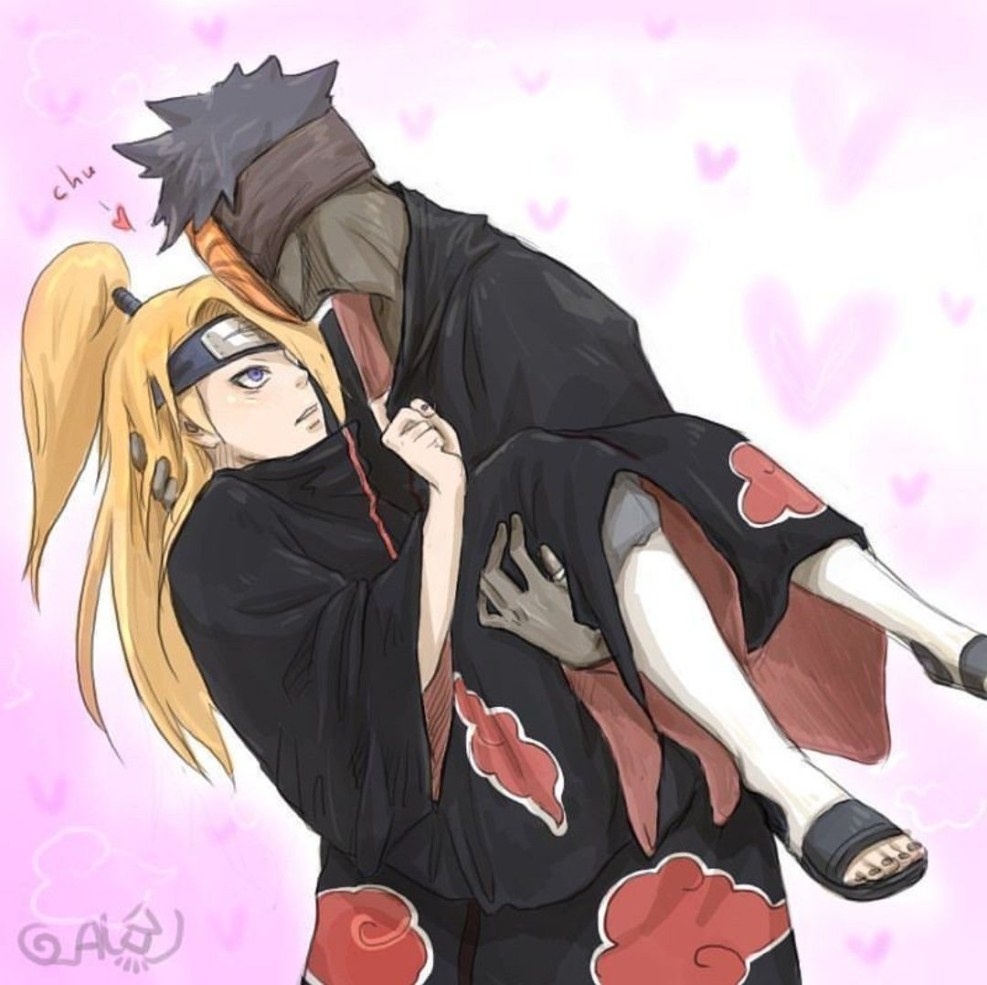 Deidara maid and Itachi