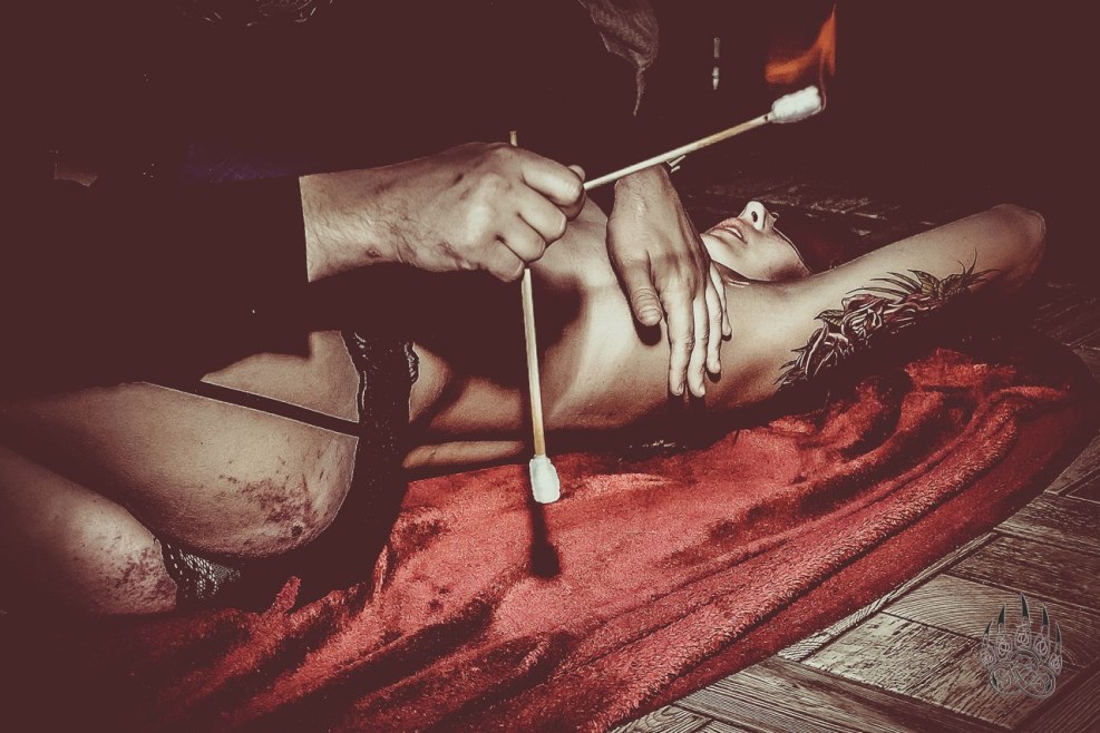 Photo shoot with BDSM elements