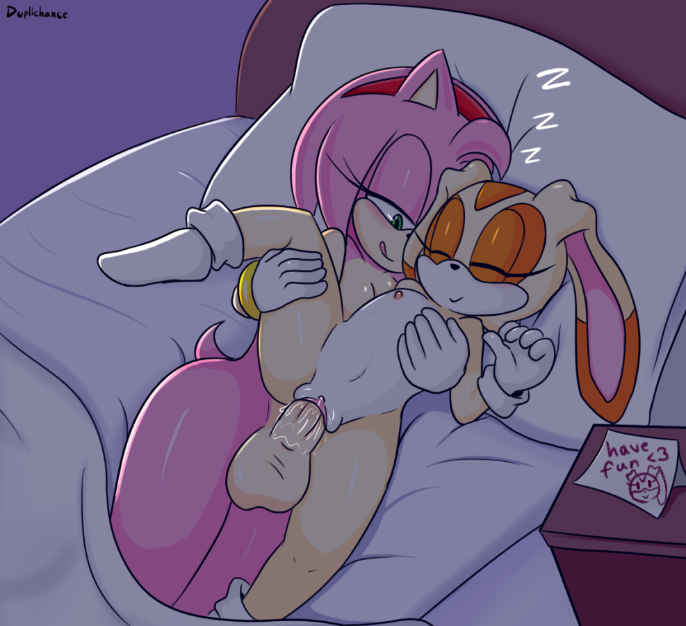 Hentai Amy Rose and Sonic Futanari