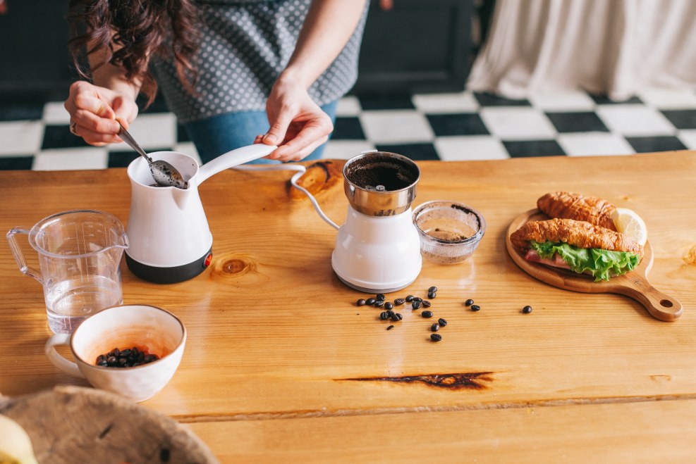 It's good when the morning begins at lunch and with freshly brewed coffee