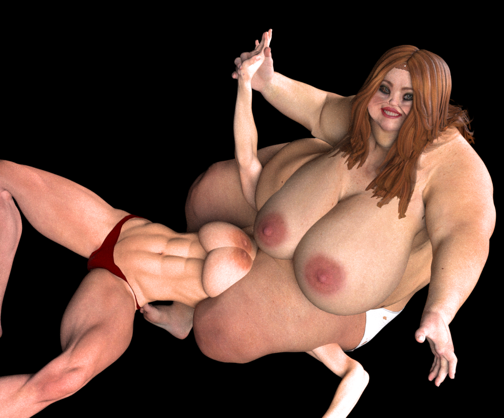 Naked fitness man and woman