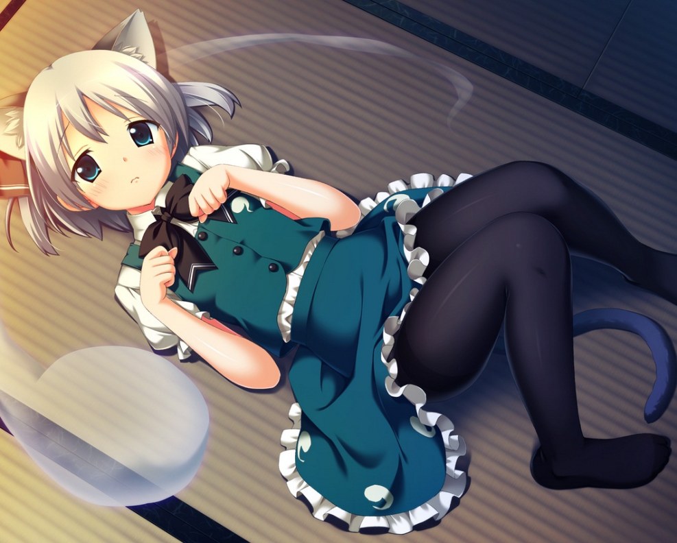 Anime girls in stockings and ears